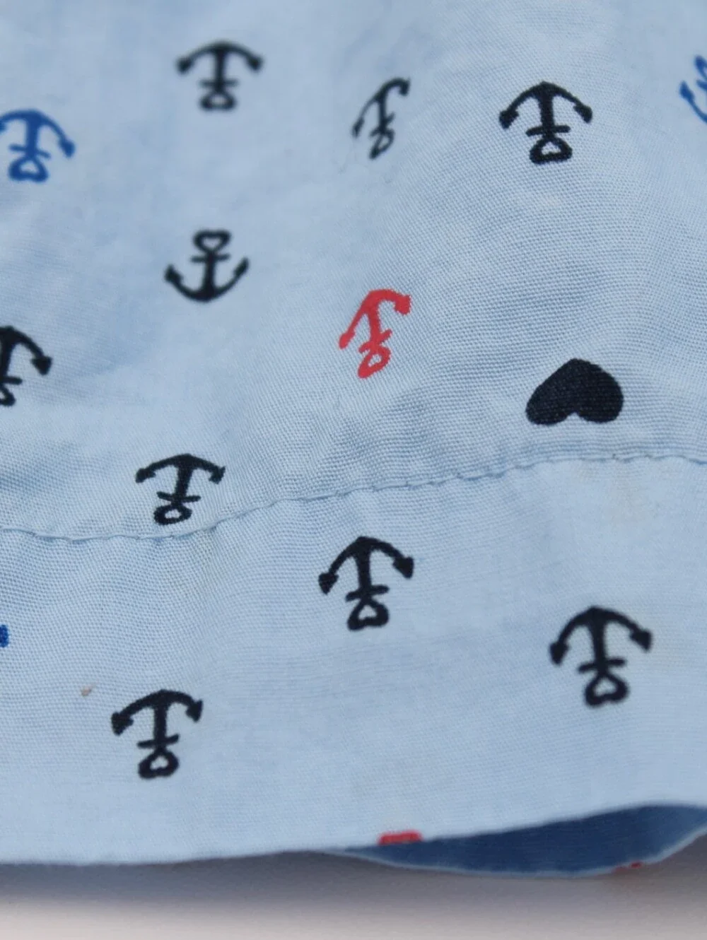 Nautica Baby Blue Anchor Print Blouse Girls Size 7